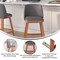 Flash Furniture 24" Gray LeatherSoft Wooden Counter Stools, PK 2 CH-192162X000PU-24-GY-GG - alternate 2